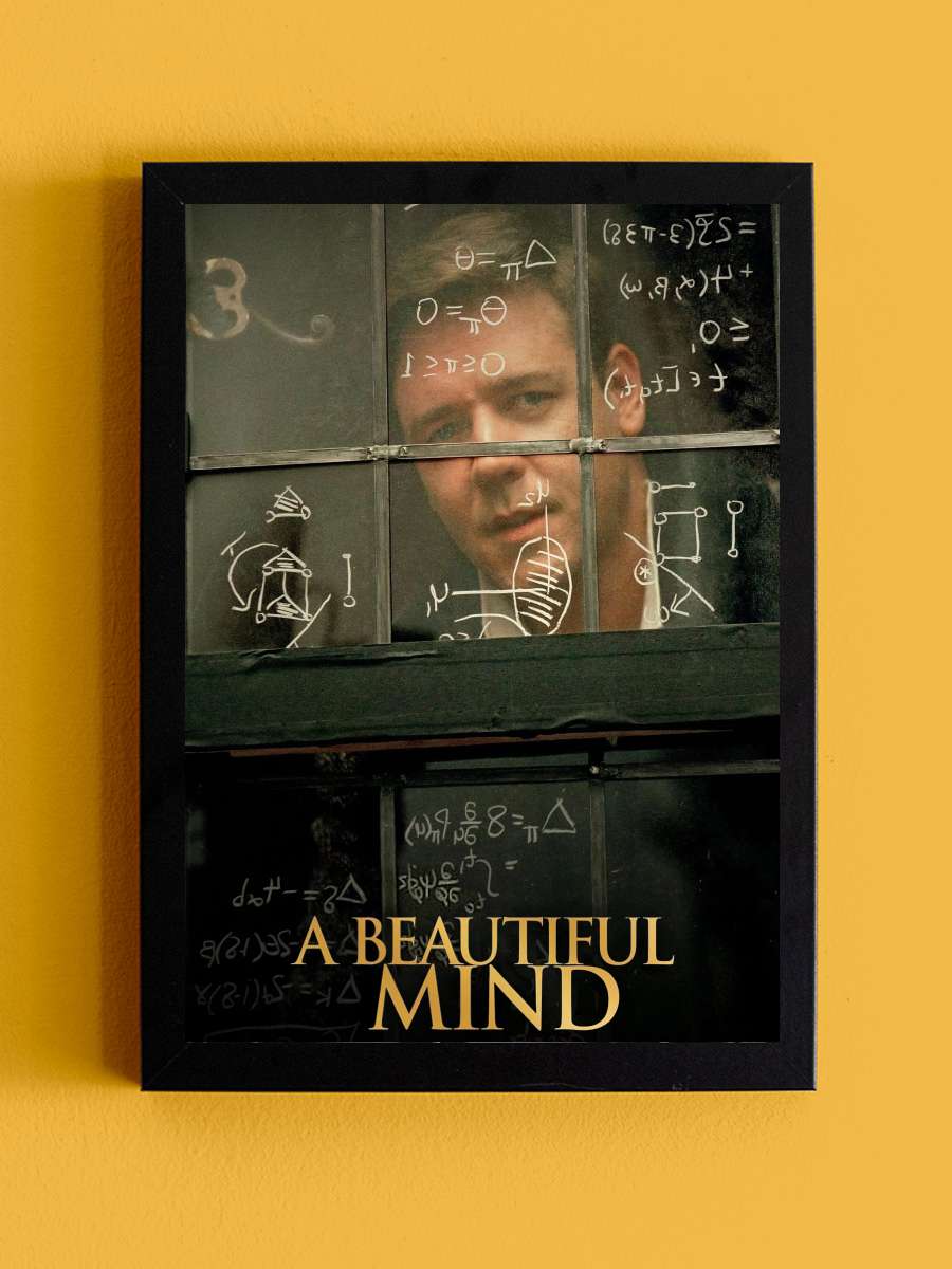 Akıl Oyunları - A Beautiful Mind Film Tablo Siyah Çerçeveli Film Poster Afiş Tablo