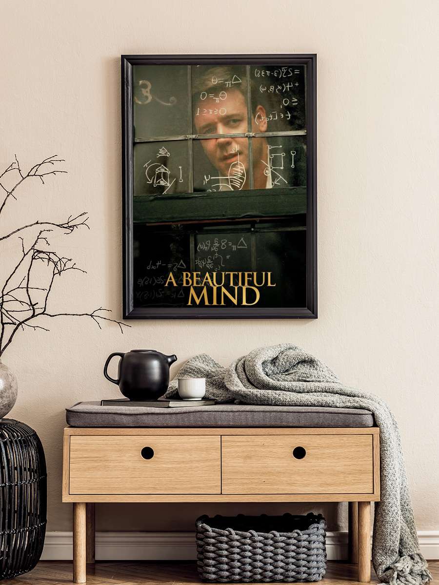 Akıl Oyunları - A Beautiful Mind Film Tablo Siyah Çerçeveli Film Poster Afiş Tablo