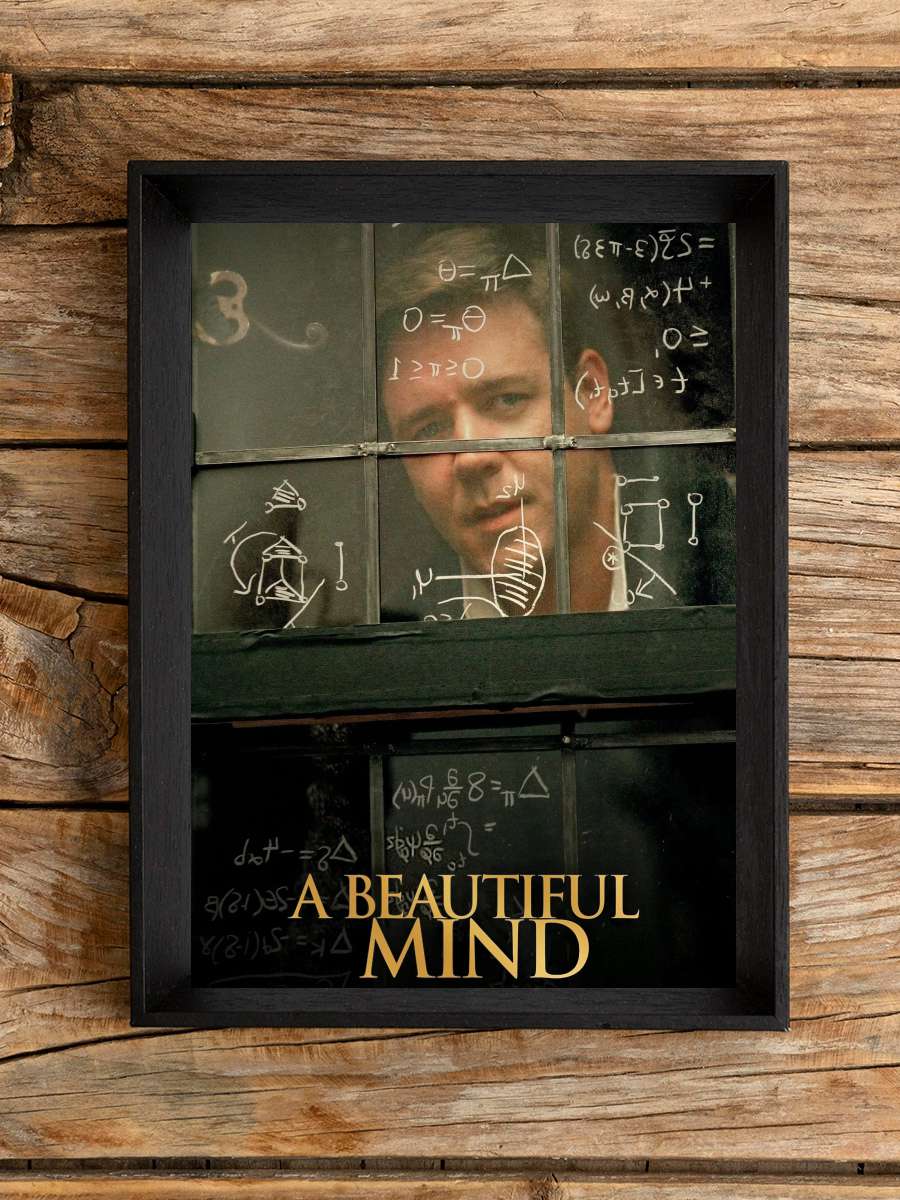 Akıl Oyunları - A Beautiful Mind Film Tablo Siyah Çerçeveli Film Poster Afiş Tablo