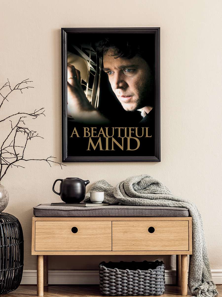 Akıl Oyunları - A Beautiful Mind Film Tablo Siyah Çerçeveli Film Poster Afiş Tablo