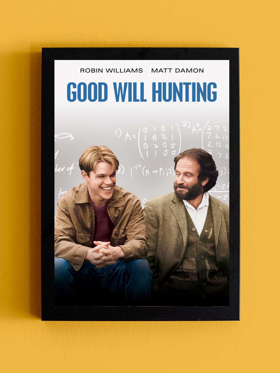 Can Dostum - Good Will Hunting Film Tablo Siyah Çerçeveli Film Poster Afiş Tablo