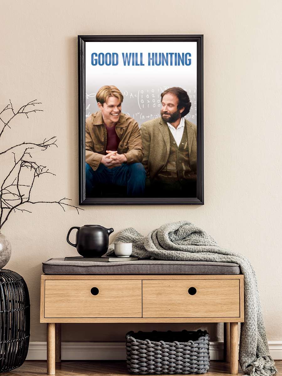 Can Dostum - Good Will Hunting Film Tablo Siyah Çerçeveli Film Poster Afiş Tablo