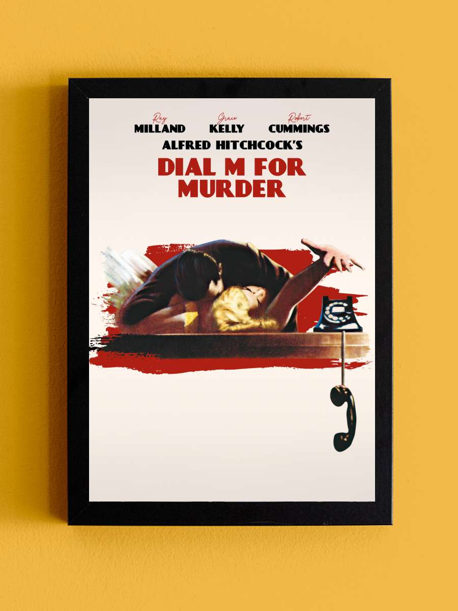 Cinayet Var - Dial M for Murder Film Tablo Siyah Çerçeveli Film Poster Afiş Tablo