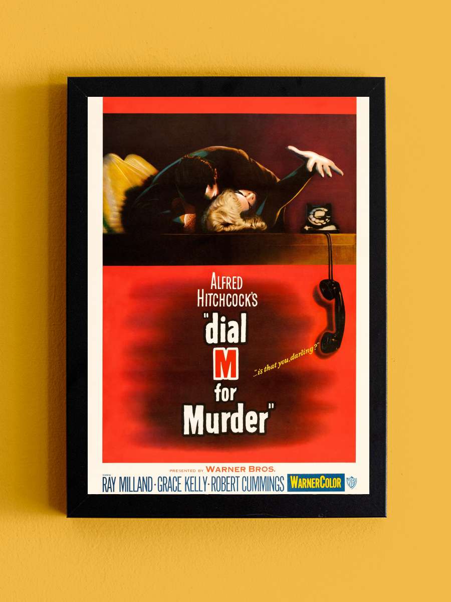 Cinayet Var - Dial M for Murder Film Tablo Siyah Çerçeveli Film Poster Afiş Tablo