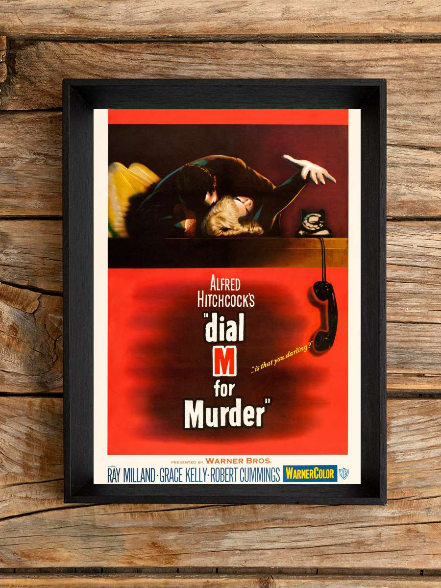 Cinayet Var - Dial M for Murder Film Tablo Siyah Çerçeveli Film Poster Afiş Tablo