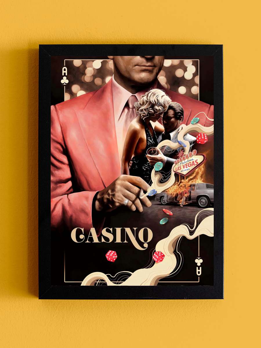 Casino Film Tablo Siyah Çerçeveli Film Poster Afiş Tablo