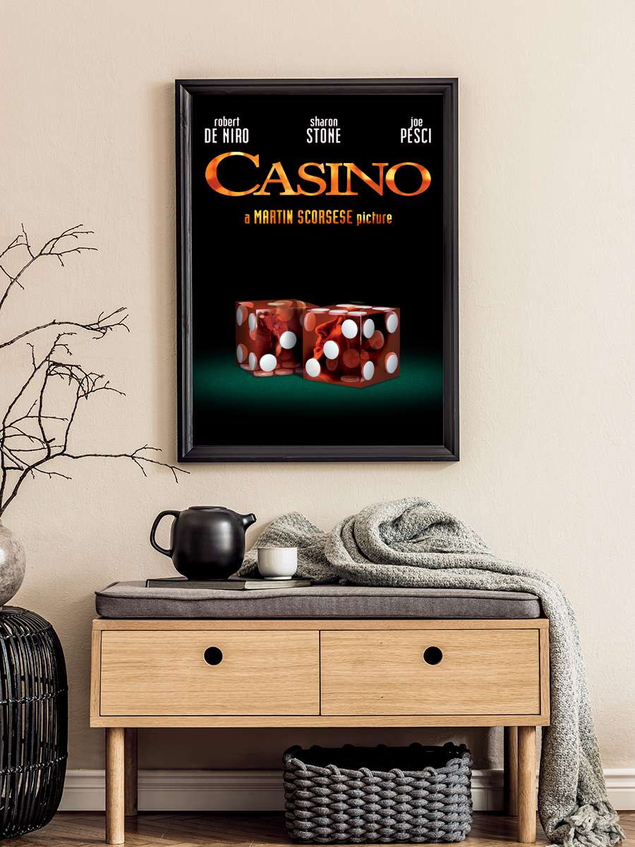 Casino Film Tablo Siyah Çerçeveli Film Poster Afiş Tablo