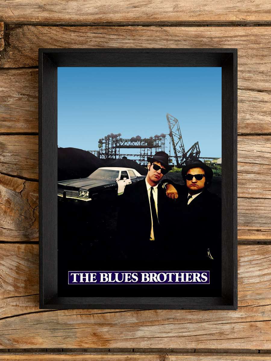 Cazcı Kardeşler - The Blues Brothers Film Tablo Siyah Çerçeveli Film Poster Afiş Tablo