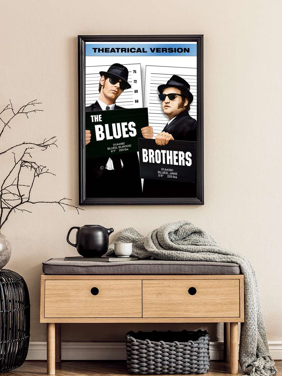 Cazcı Kardeşler - The Blues Brothers Film Tablo Siyah Çerçeveli Film Poster Afiş Tablo