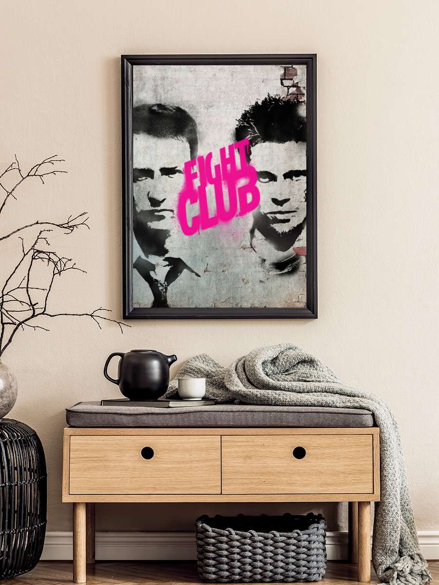 Dövüş Kulübü - Fight Club Film Tablo Siyah Çerçeveli Film Poster Afiş Tablo