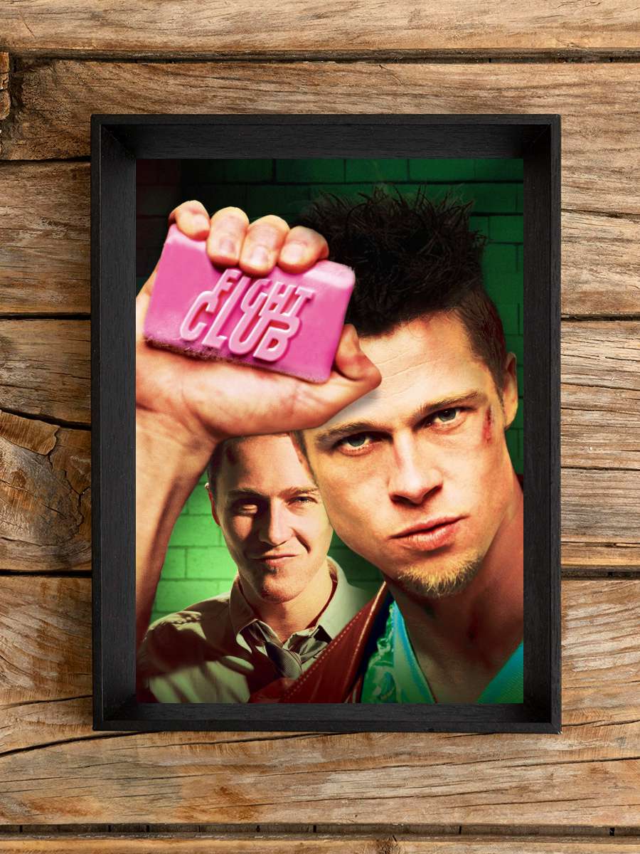 Dövüş Kulübü - Fight Club Film Tablo Siyah Çerçeveli Film Poster Afiş Tablo