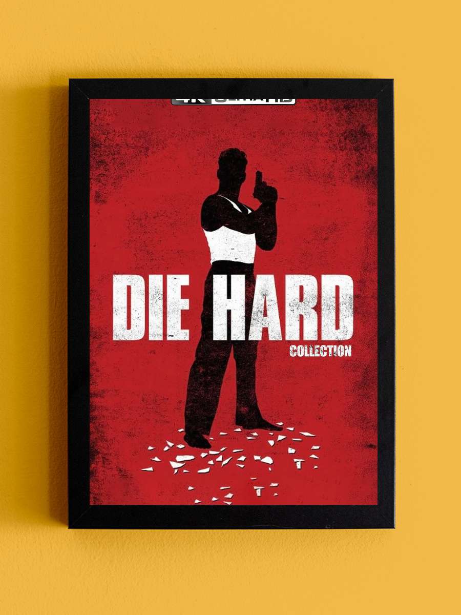 Zor Ölüm - Die Hard Film Tablo Siyah Çerçeveli Film Poster Afiş Tablo