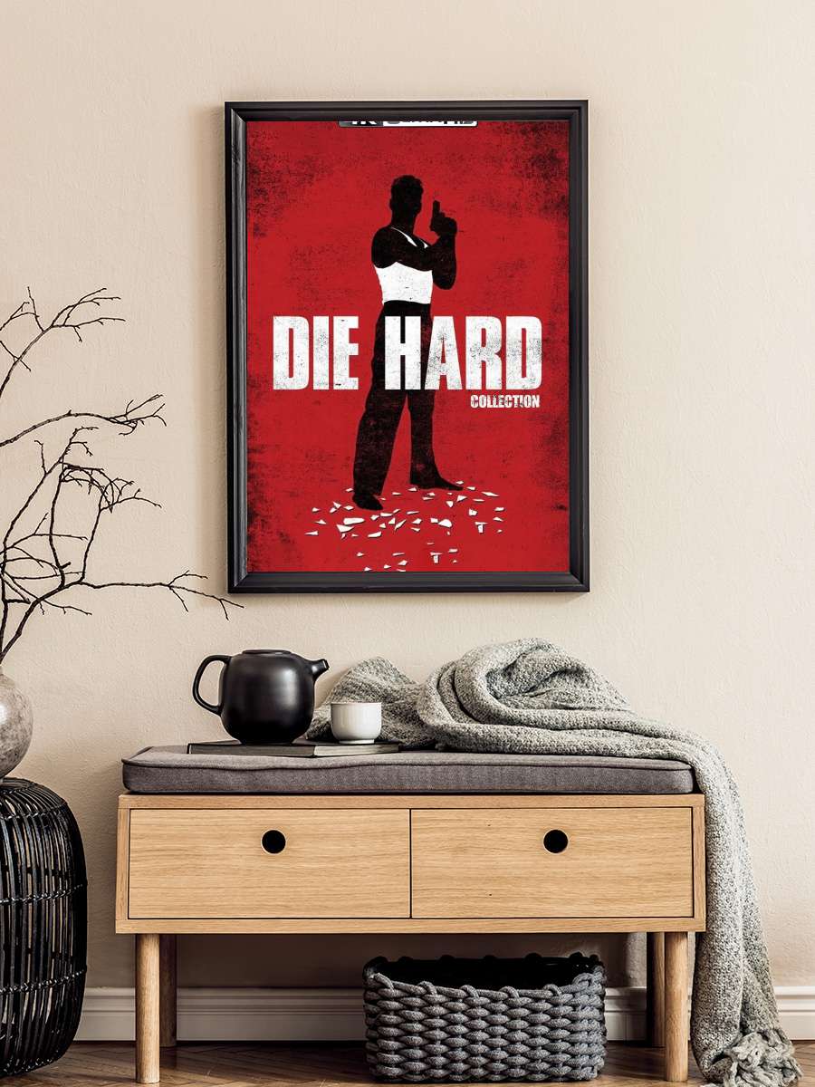 Zor Ölüm - Die Hard Film Tablo Siyah Çerçeveli Film Poster Afiş Tablo