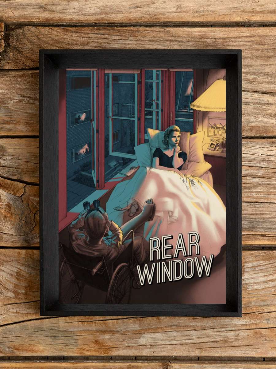 Arka Pencere - Rear Window Film Tablo Siyah Çerçeveli Film Poster Afiş Tablo