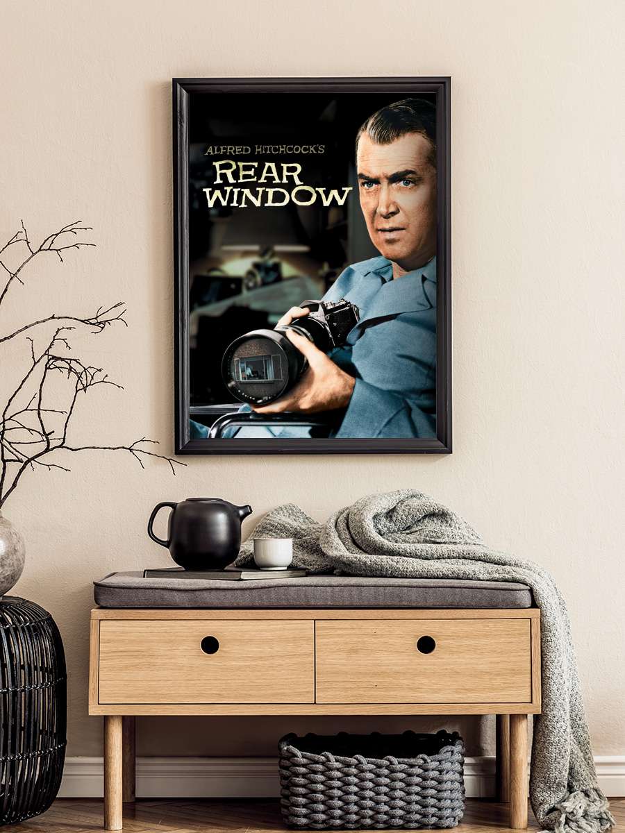 Arka Pencere - Rear Window Film Tablo Siyah Çerçeveli Film Poster Afiş Tablo