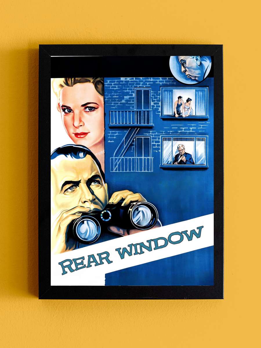 Arka Pencere - Rear Window Film Tablo Siyah Çerçeveli Film Poster Afiş Tablo