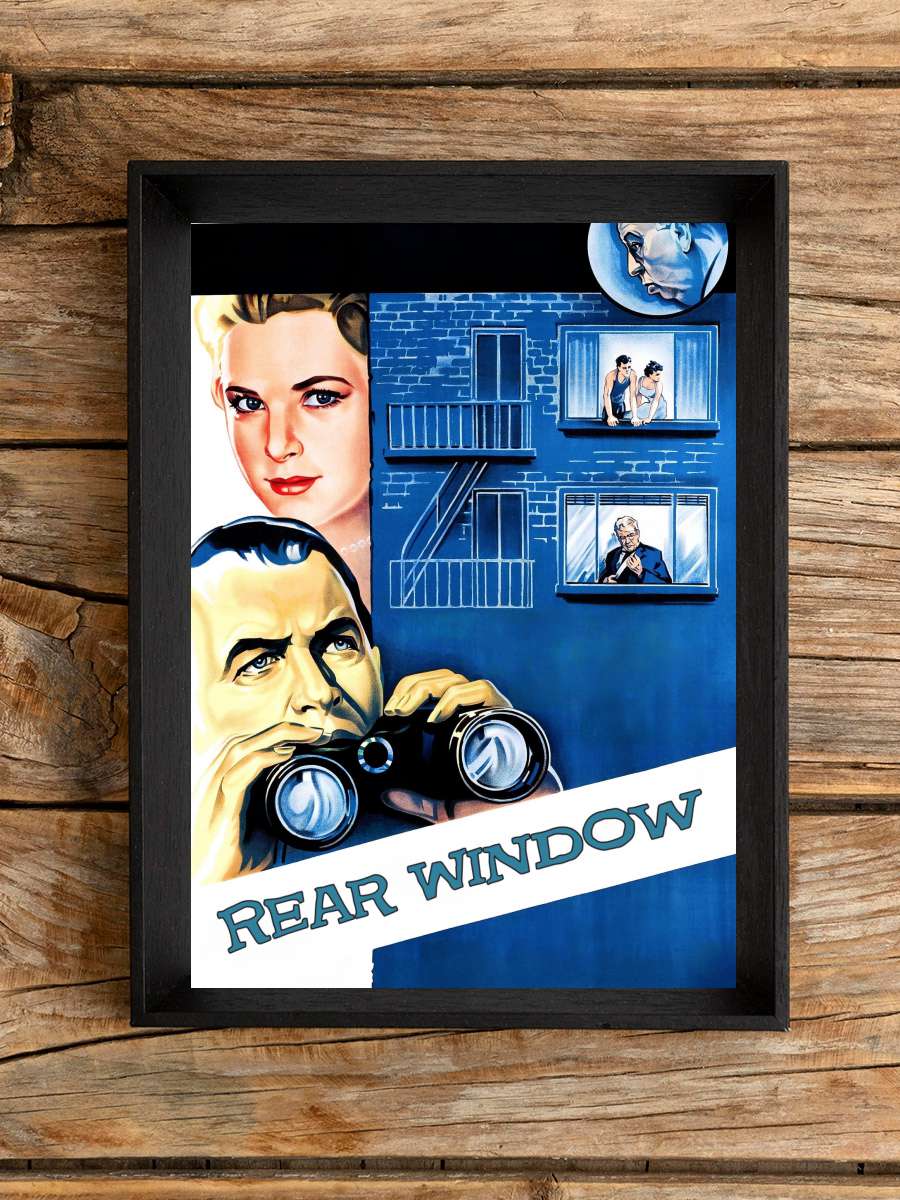 Arka Pencere - Rear Window Film Tablo Siyah Çerçeveli Film Poster Afiş Tablo