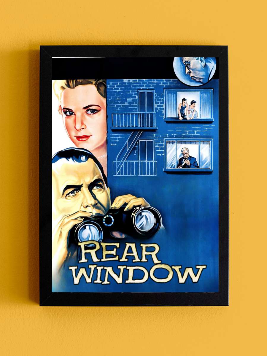 Arka Pencere - Rear Window Film Tablo Siyah Çerçeveli Film Poster Afiş Tablo