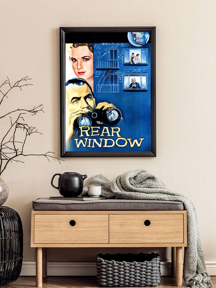 Arka Pencere - Rear Window Film Tablo Siyah Çerçeveli Film Poster Afiş Tablo