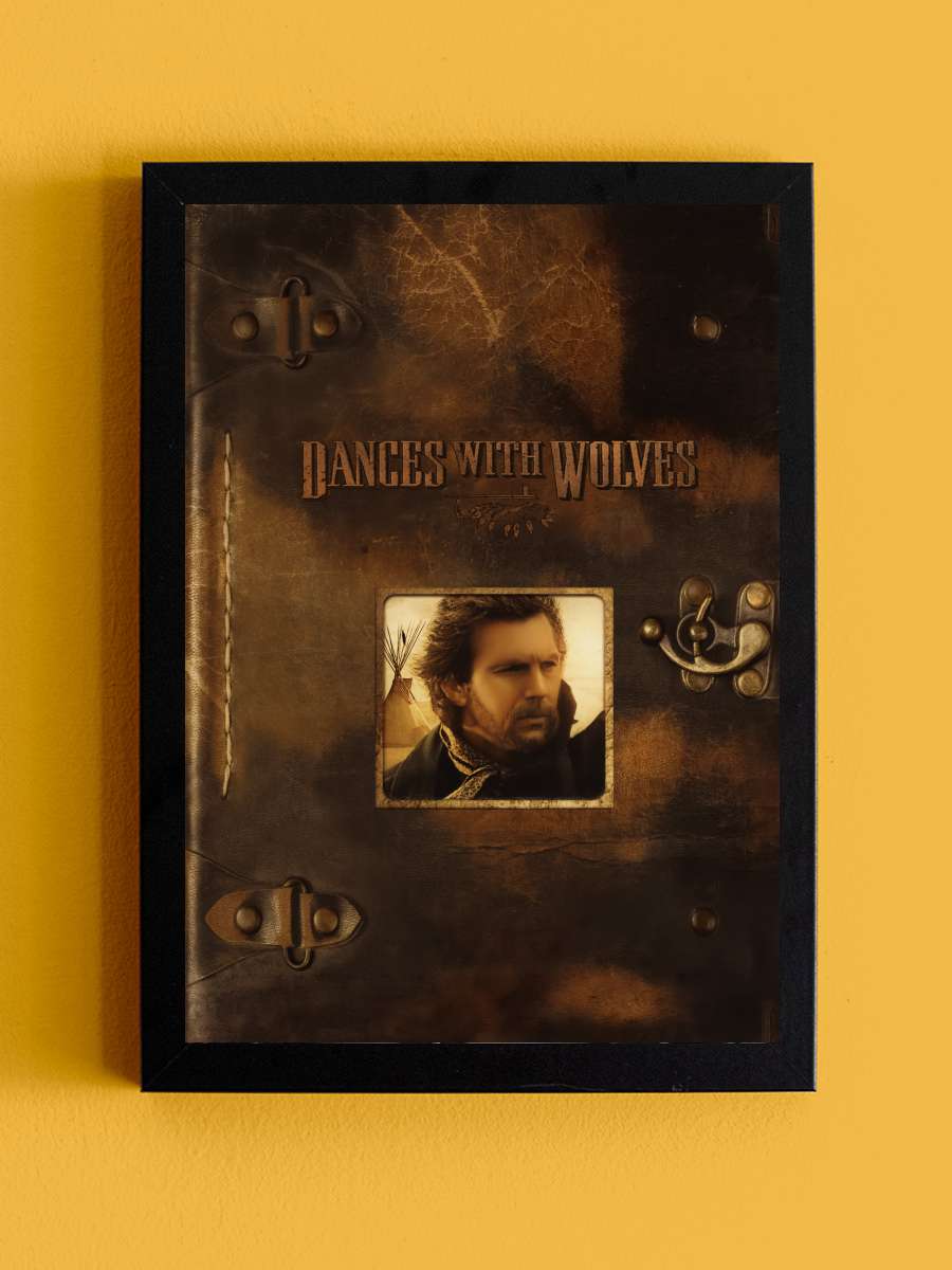 Kurtlarla Dans - Dances with Wolves Film Tablo Siyah Çerçeveli Film Poster Afiş Tablo