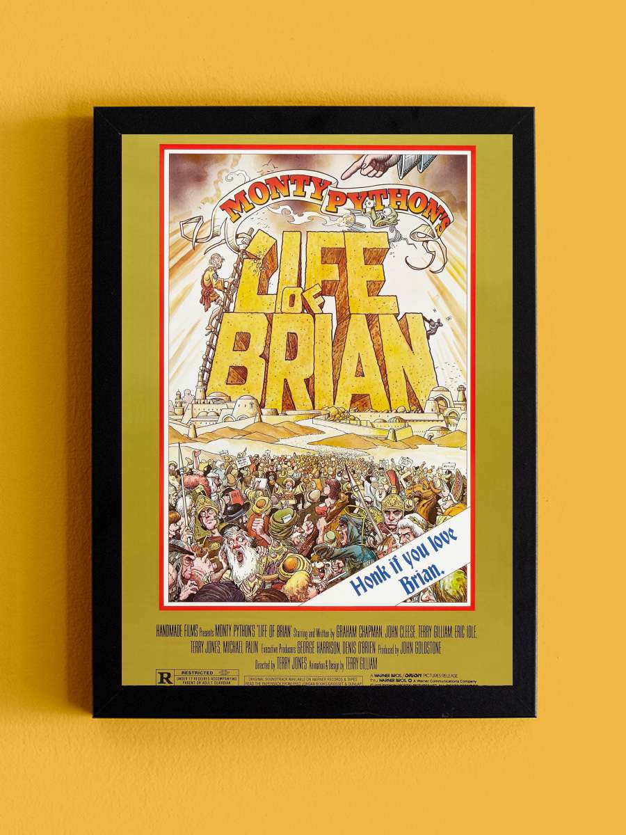 Brian'ın Hayatı - Life of Brian Film Tablo Siyah Çerçeveli Film Poster Afiş Tablo