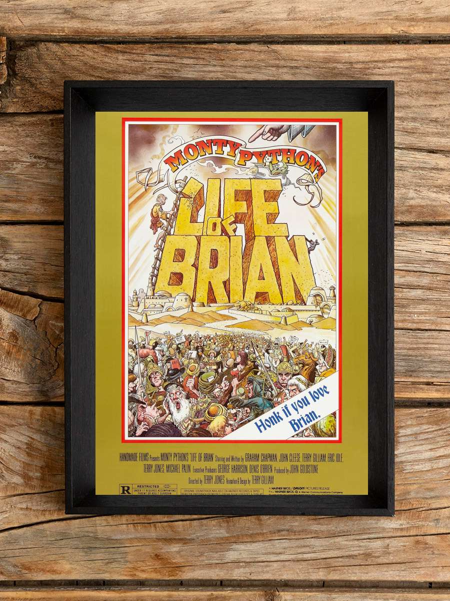 Brian'ın Hayatı - Life of Brian Film Tablo Siyah Çerçeveli Film Poster Afiş Tablo