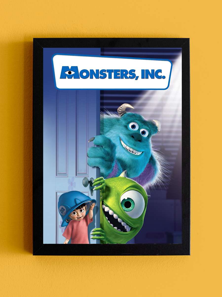 Sevimli Canavarlar - Monsters, Inc. Film Tablo Siyah Çerçeveli Film Poster Afiş Tablo