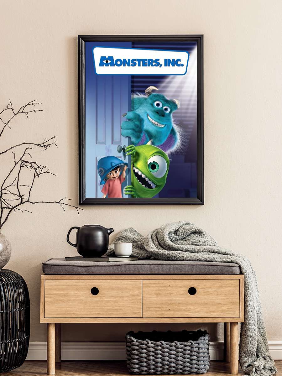 Sevimli Canavarlar - Monsters, Inc. Film Tablo Siyah Çerçeveli Film Poster Afiş Tablo