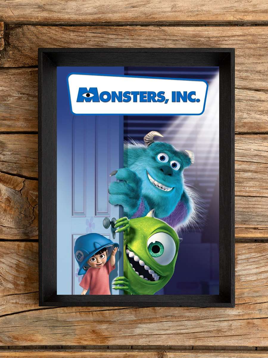 Sevimli Canavarlar - Monsters, Inc. Film Tablo Siyah Çerçeveli Film Poster Afiş Tablo