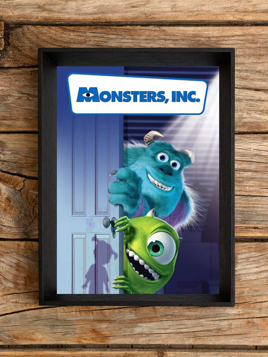 Sevimli Canavarlar - Monsters, Inc. Film Tablo Siyah Çerçeveli Film Poster Afiş Tablo