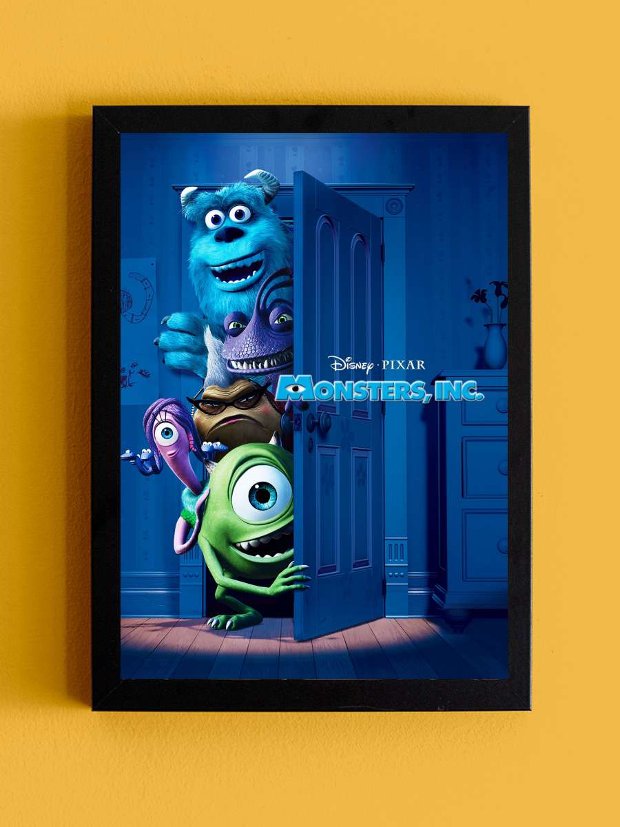 Sevimli Canavarlar - Monsters, Inc. Film Tablo Siyah Çerçeveli Film Poster Afiş Tablo