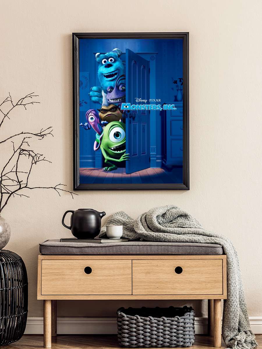 Sevimli Canavarlar - Monsters, Inc. Film Tablo Siyah Çerçeveli Film Poster Afiş Tablo