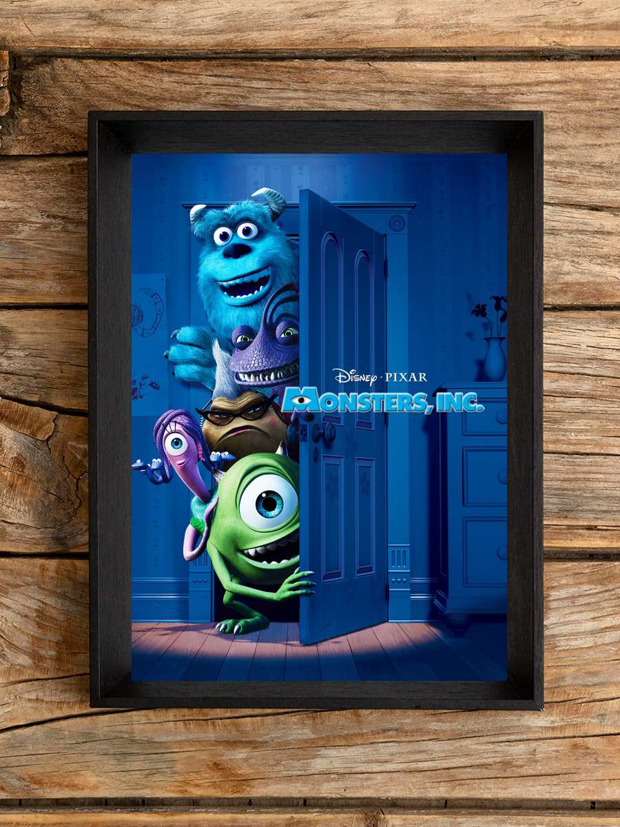 Sevimli Canavarlar - Monsters, Inc. Film Tablo Siyah Çerçeveli Film Poster Afiş Tablo