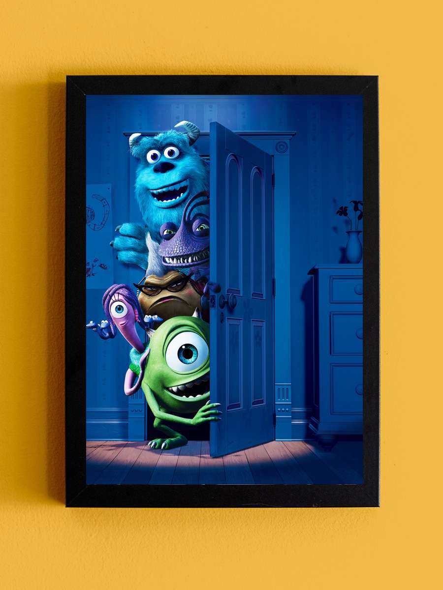 Sevimli Canavarlar - Monsters, Inc. Film Tablo Siyah Çerçeveli Film Poster Afiş Tablo