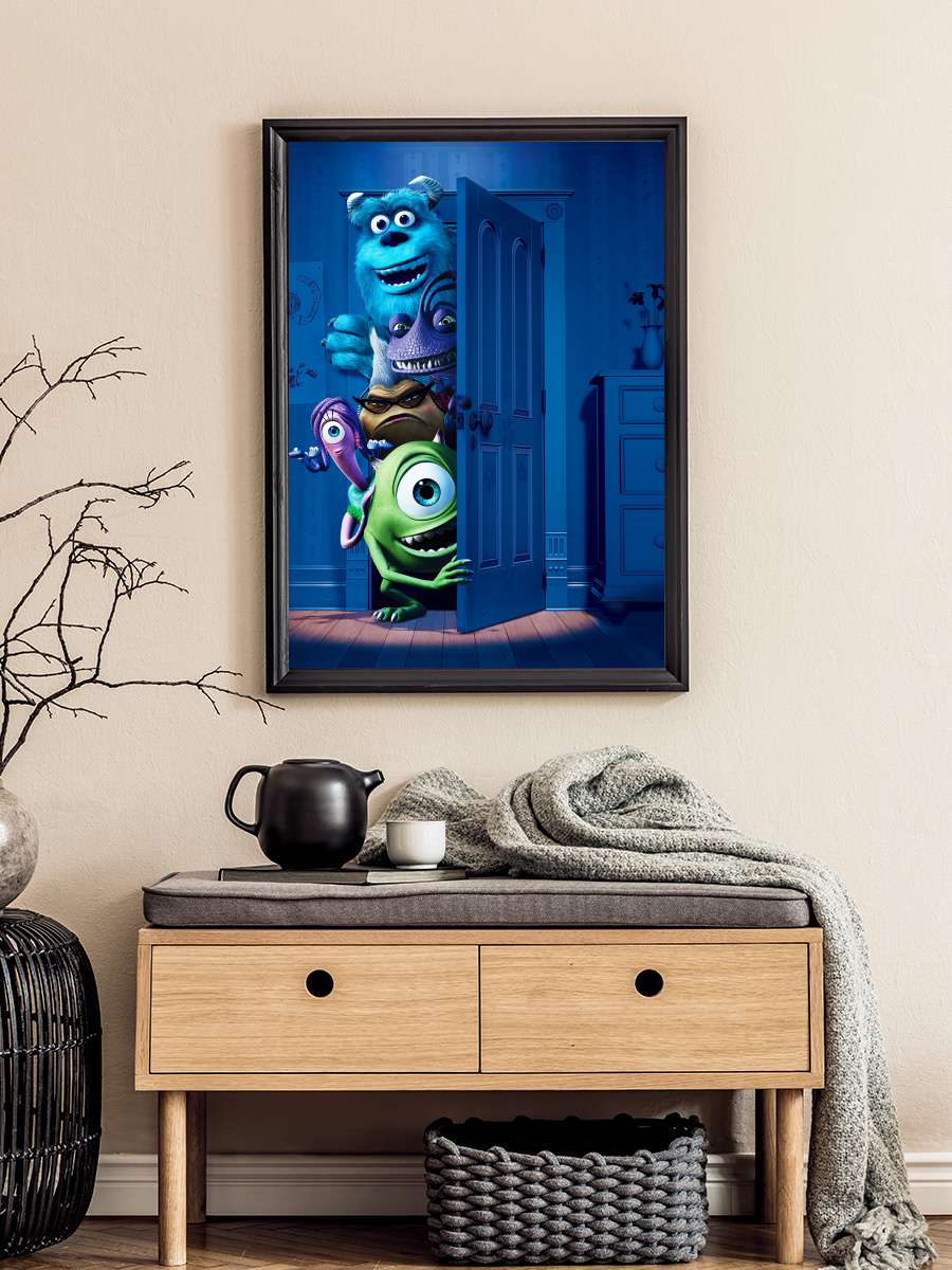 Sevimli Canavarlar - Monsters, Inc. Film Tablo Siyah Çerçeveli Film Poster Afiş Tablo