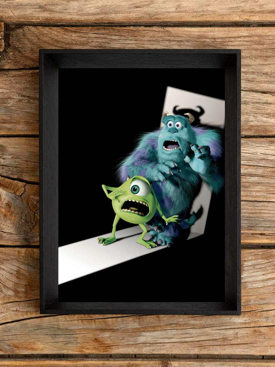 Sevimli Canavarlar - Monsters, Inc. Film Tablo Siyah Çerçeveli Film Poster Afiş Tablo