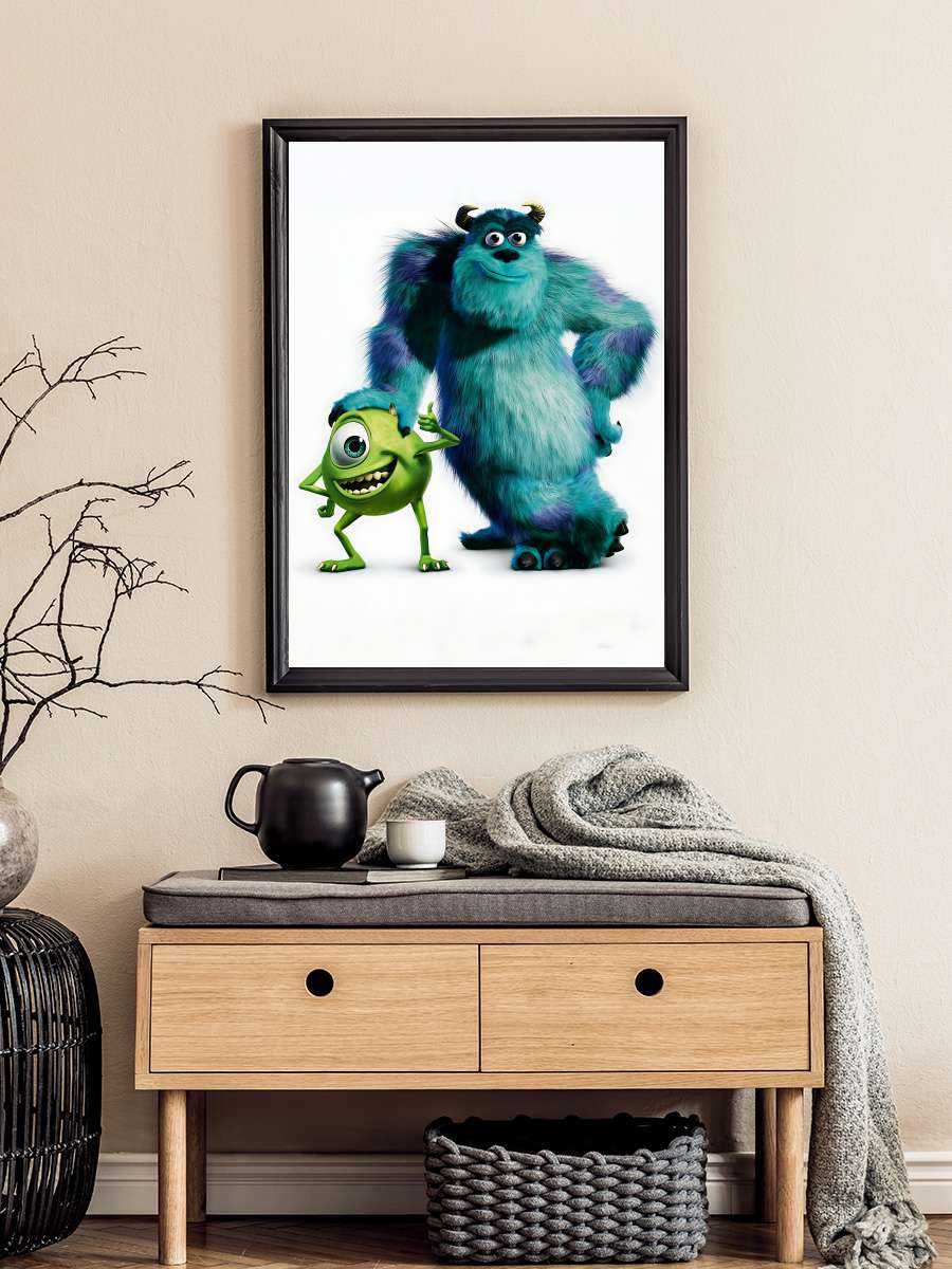 Sevimli Canavarlar - Monsters, Inc. Film Tablo Siyah Çerçeveli Film Poster Afiş Tablo