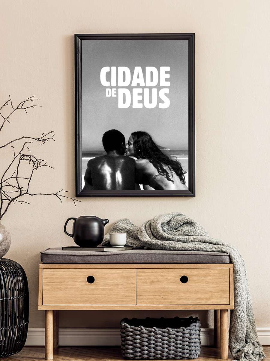 Tanrı Kent - Cidade de Deus Film Tablo Siyah Çerçeveli Film Poster Afiş Tablo