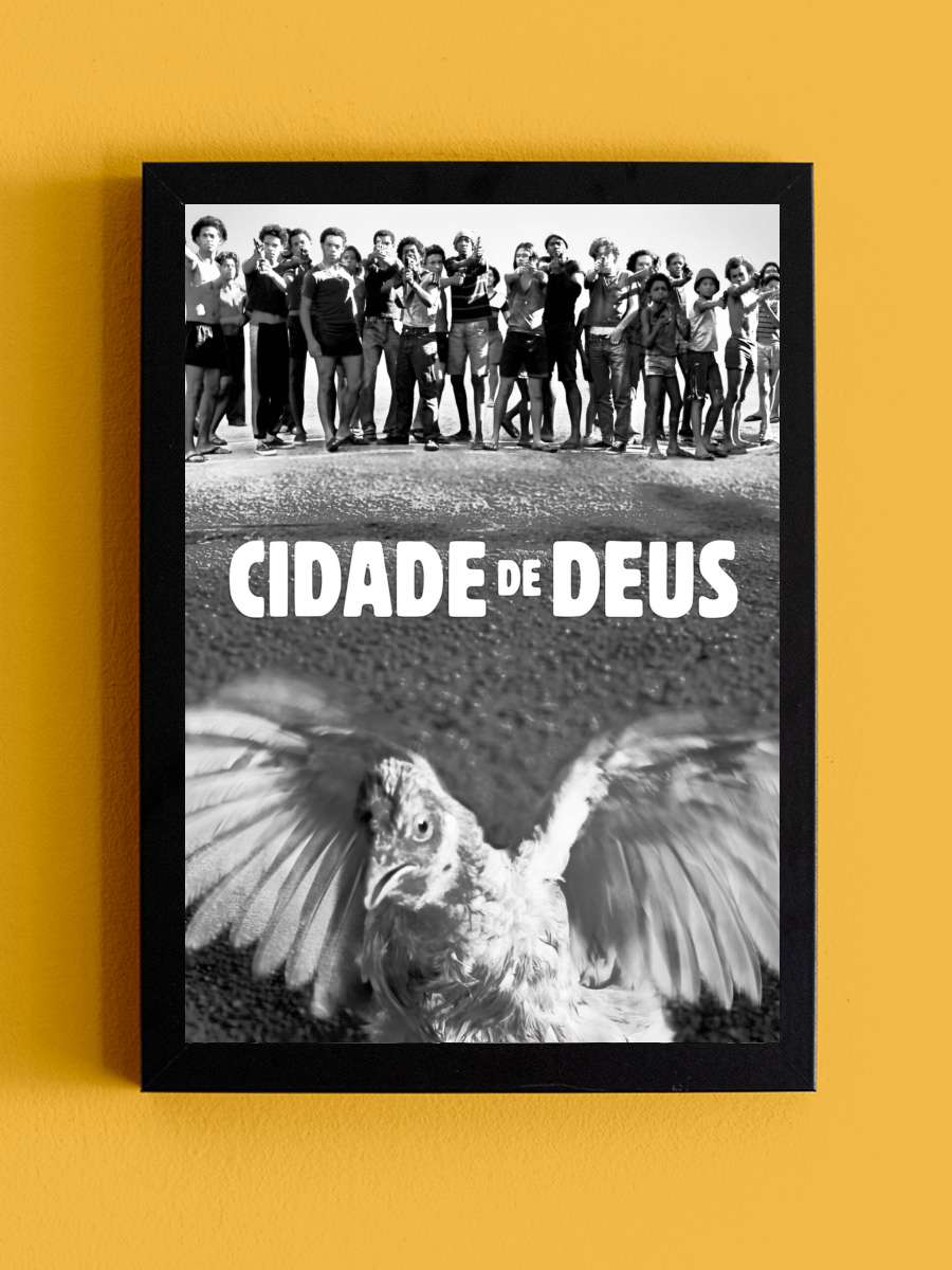 Tanrı Kent - Cidade de Deus Film Tablo Siyah Çerçeveli Film Poster Afiş Tablo