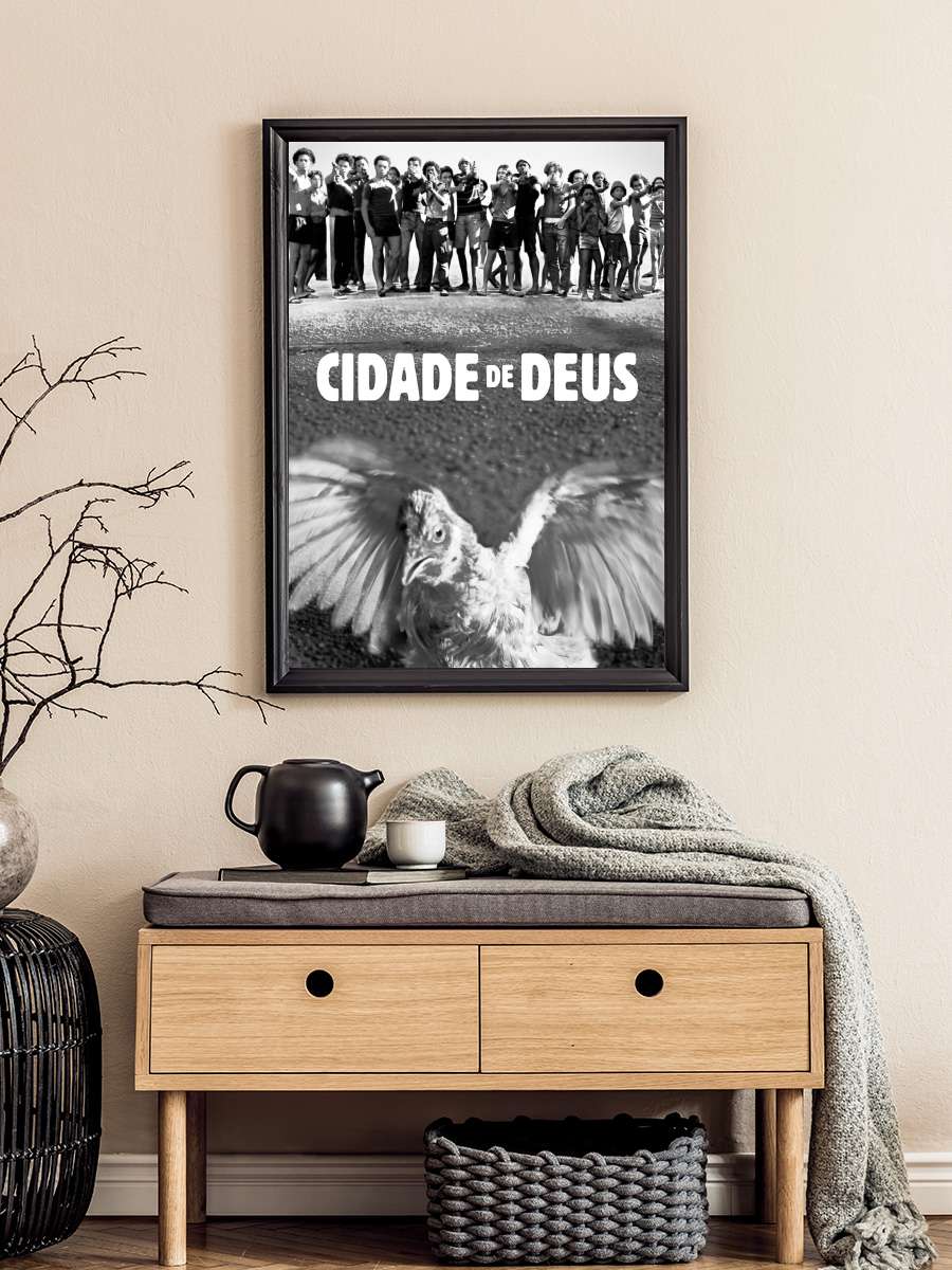 Tanrı Kent - Cidade de Deus Film Tablo Siyah Çerçeveli Film Poster Afiş Tablo