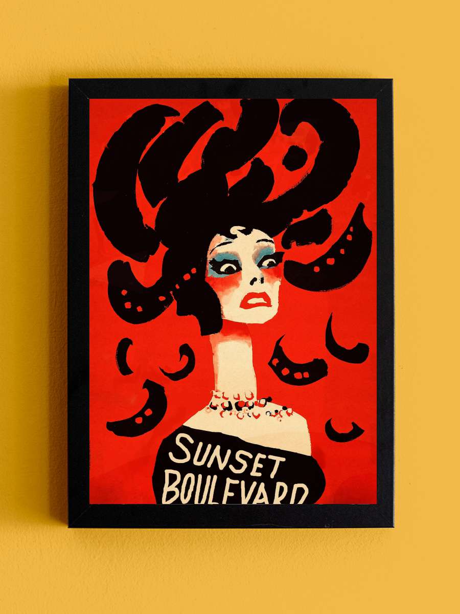 Sunset Bulvarı - Sunset Boulevard Film Tablo Siyah Çerçeveli Film Poster Afiş Tablo