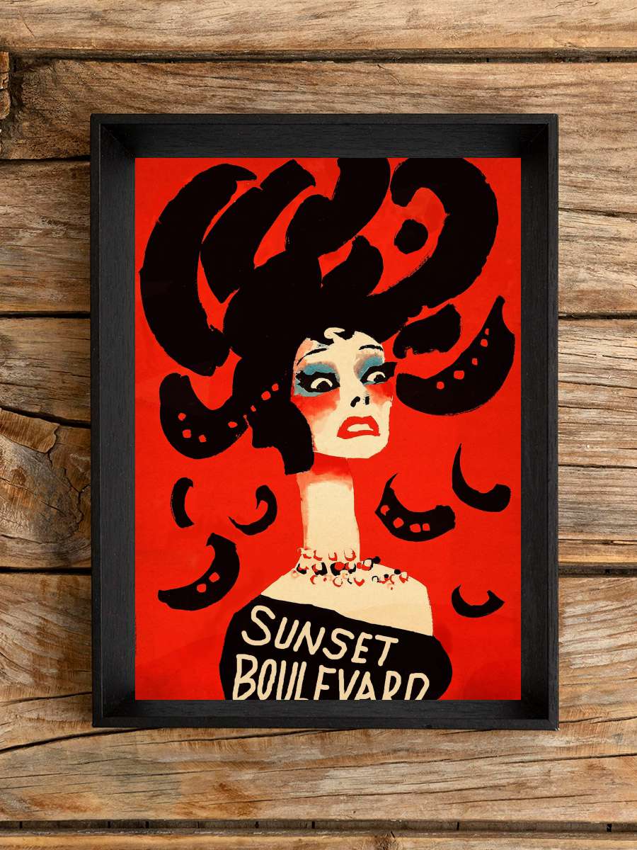 Sunset Bulvarı - Sunset Boulevard Film Tablo Siyah Çerçeveli Film Poster Afiş Tablo