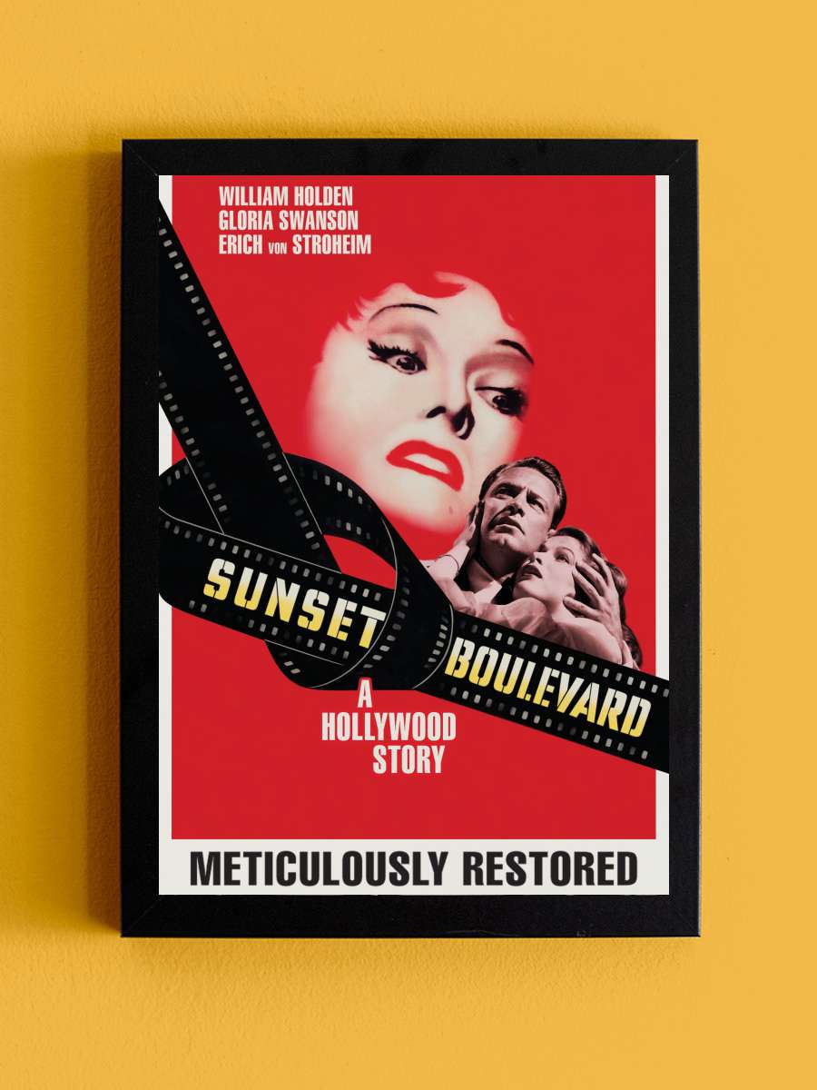 Sunset Bulvarı - Sunset Boulevard Film Tablo Siyah Çerçeveli Film Poster Afiş Tablo