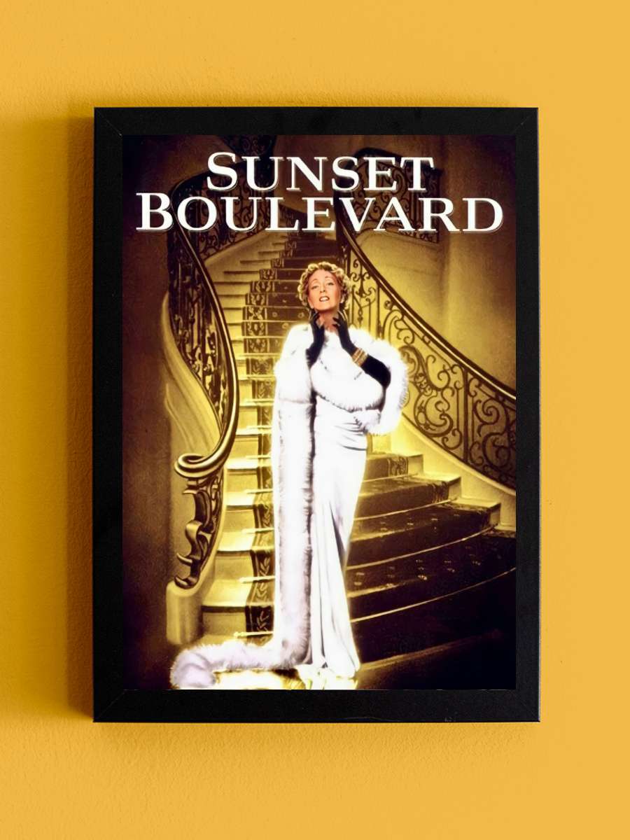 Sunset Bulvarı - Sunset Boulevard Film Tablo Siyah Çerçeveli Film Poster Afiş Tablo