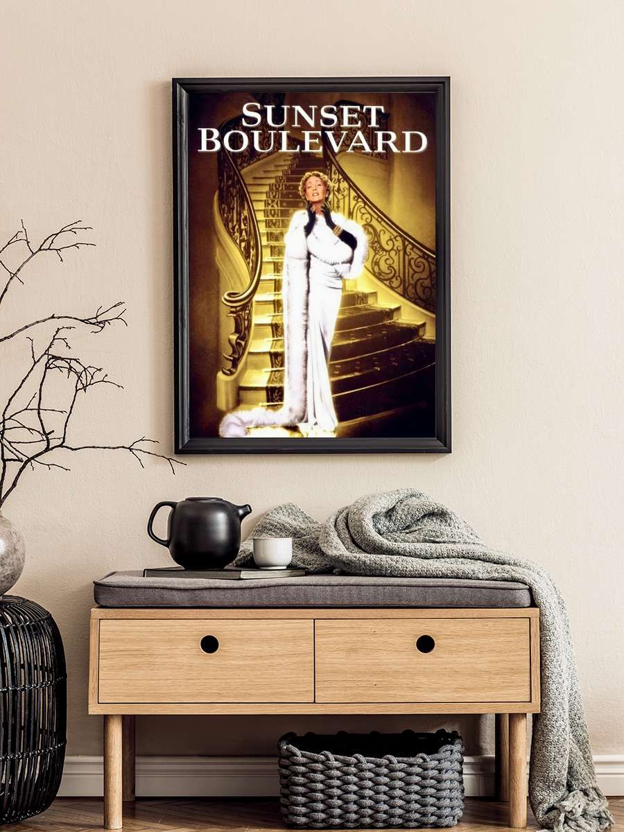 Sunset Bulvarı - Sunset Boulevard Film Tablo Siyah Çerçeveli Film Poster Afiş Tablo