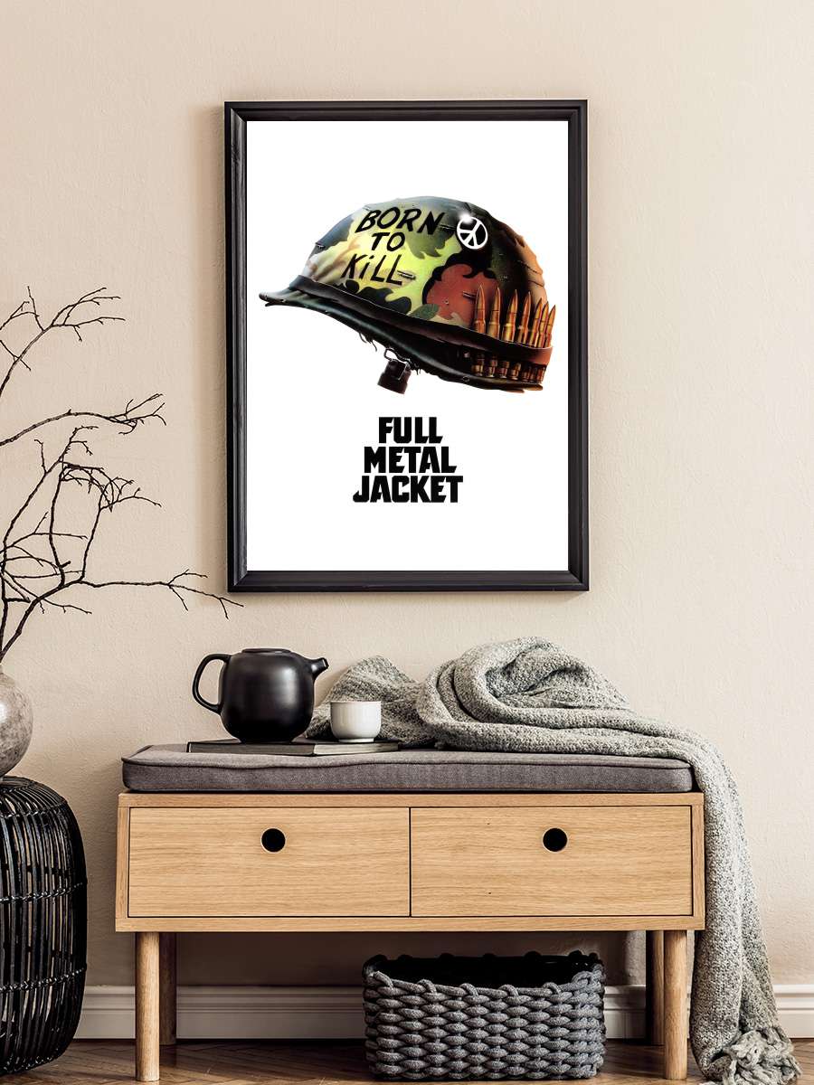 Full Metal Jacket Film Tablo Siyah Çerçeveli Film Poster Afiş Tablo