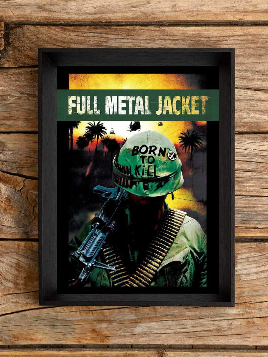 Full Metal Jacket Film Tablo Siyah Çerçeveli Film Poster Afiş Tablo