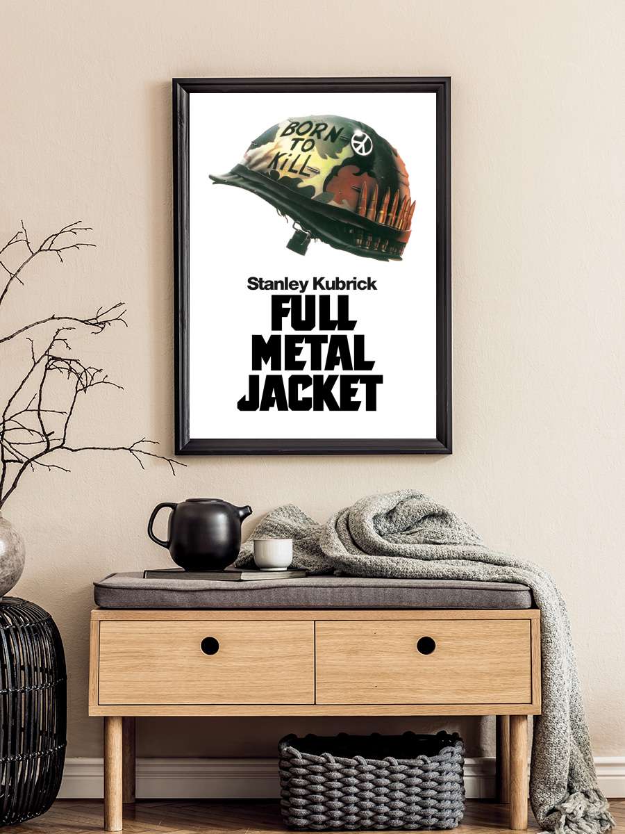 Full Metal Jacket Film Tablo Siyah Çerçeveli Film Poster Afiş Tablo