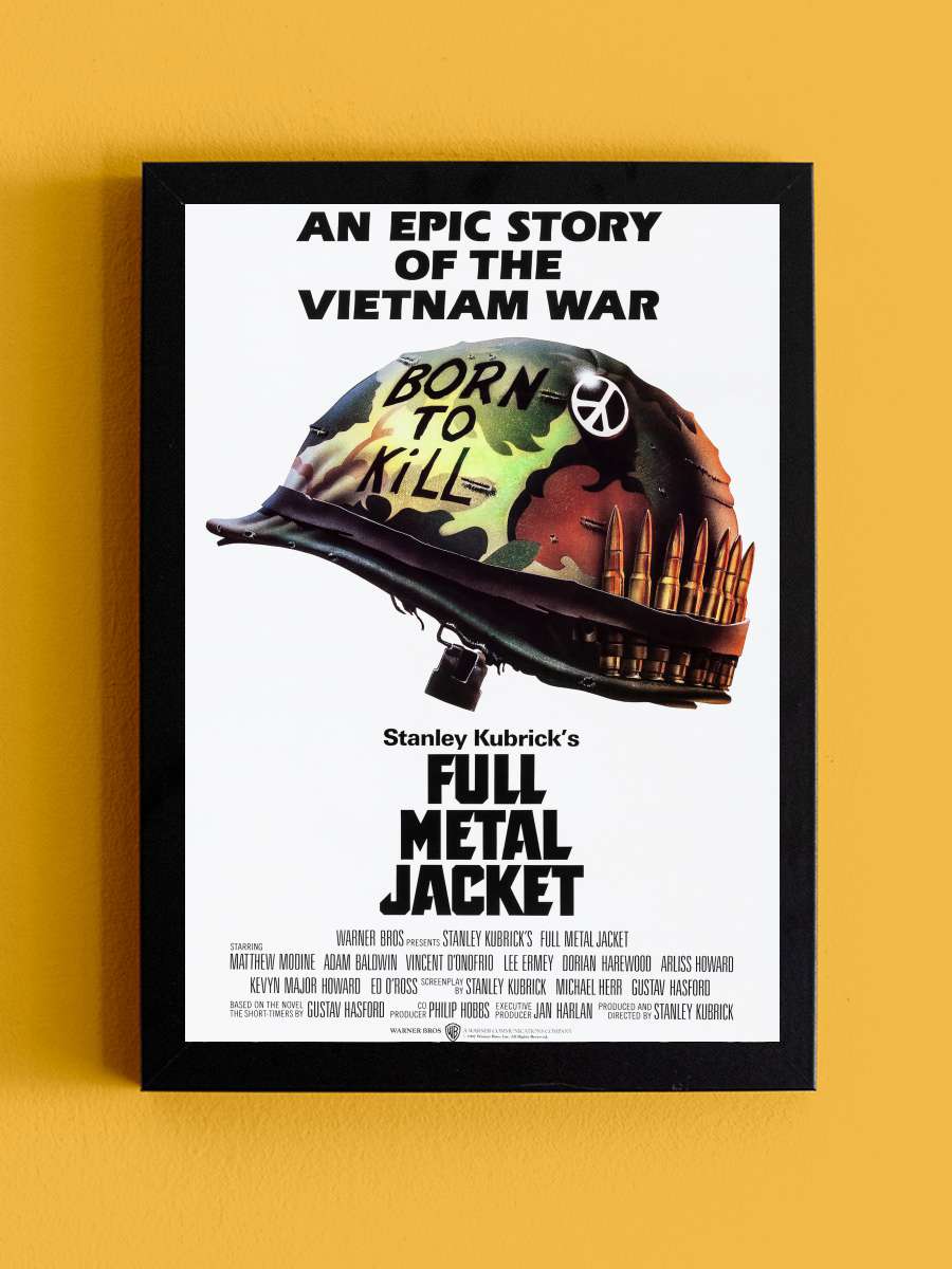 Full Metal Jacket Film Tablo Siyah Çerçeveli Film Poster Afiş Tablo