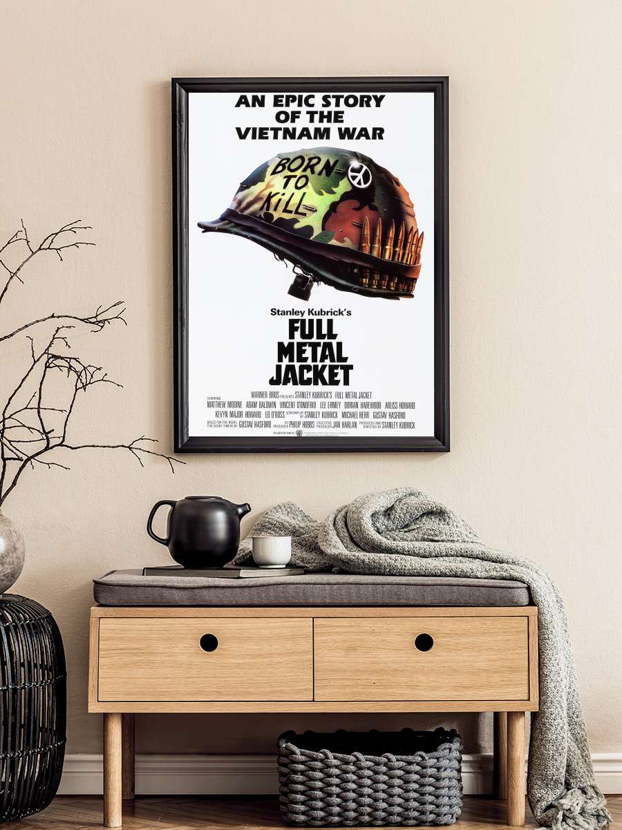 Full Metal Jacket Film Tablo Siyah Çerçeveli Film Poster Afiş Tablo